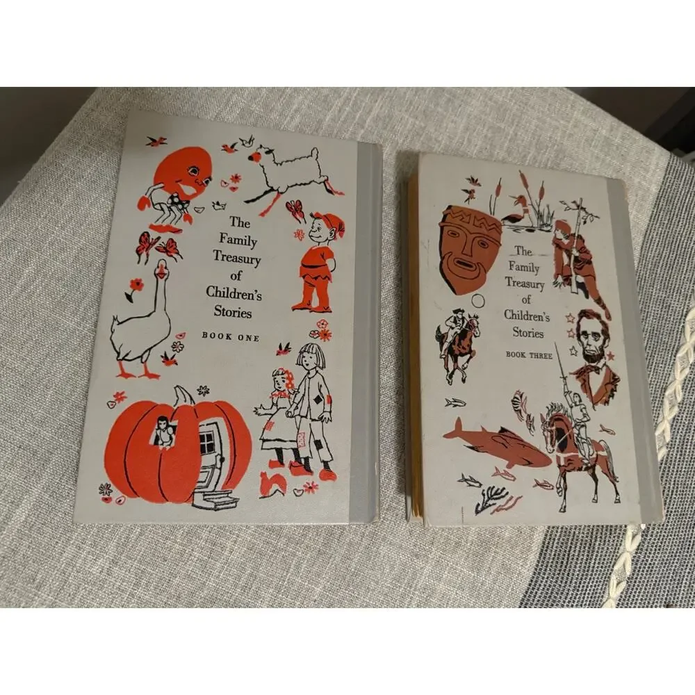 The Family Treasury of Children’s Stories Book One & Three 1956 Doubleday Set